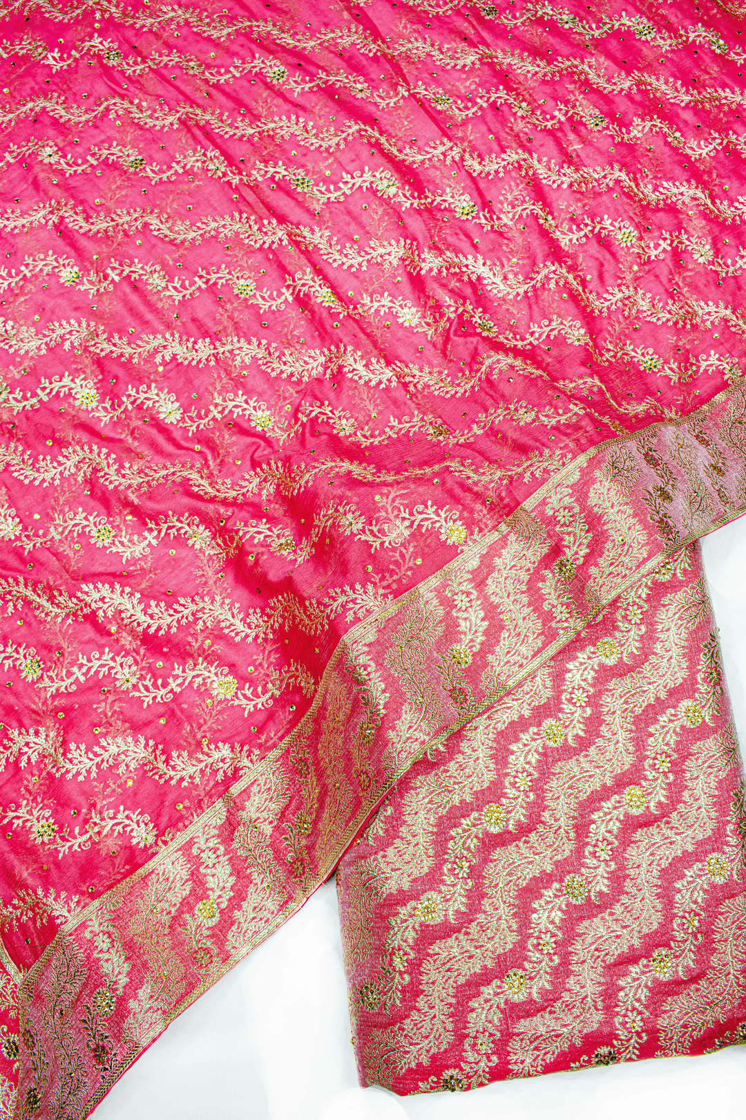 Trending Lehirya Design Light Pink Stone Kimkhab Silk Banarasi Gharara