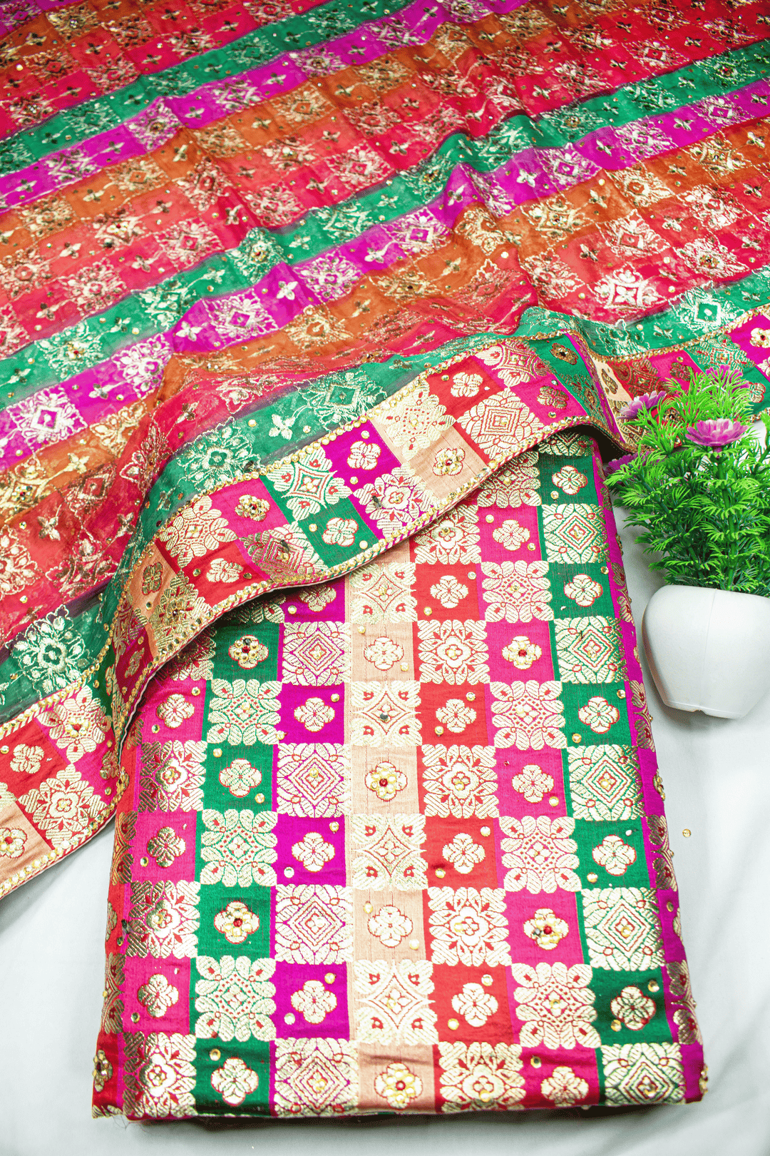 Trending Multicolour Pour Kimkhab Silk Banarasi Gharara