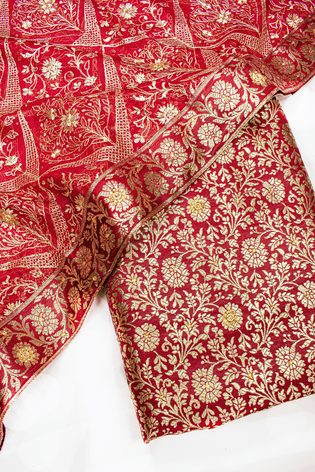 Maroon Stone Kimkhab Silk Banarasi Gharara With Trending Duppata